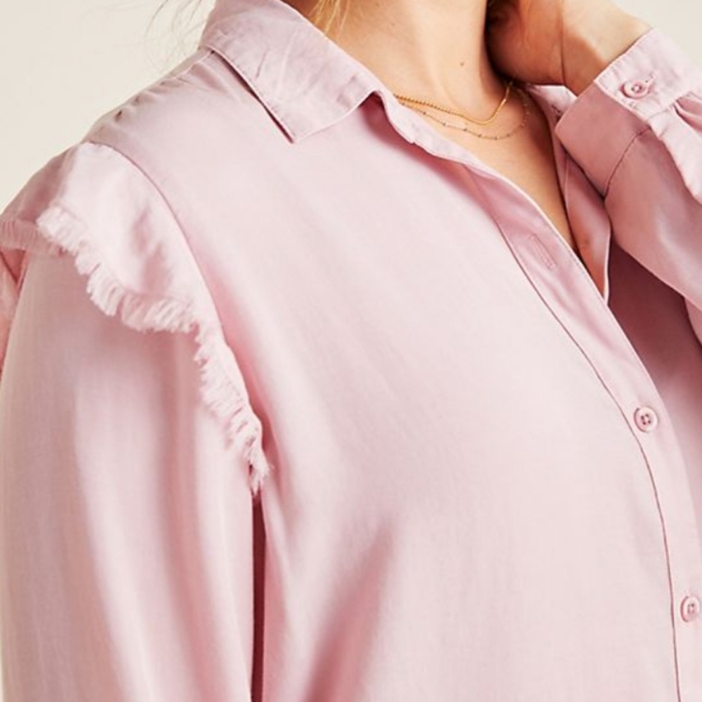 Cloth & Stone Ruffled Buttondown - Picture 2 of 5